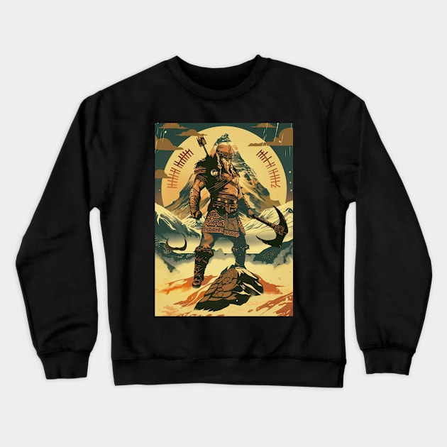 Viking Warrior Crewneck Sweatshirt by Durro